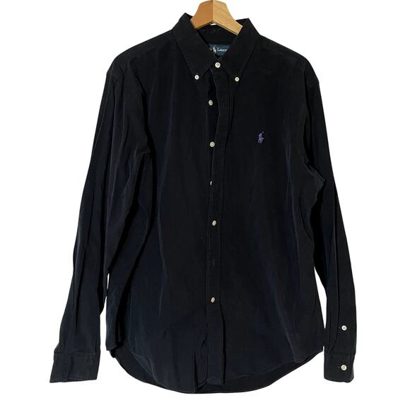 Ralph Lauren Blue Label Other - Ralph Lauren blue label classic fit black long sleeved shirt pony men's L cotton